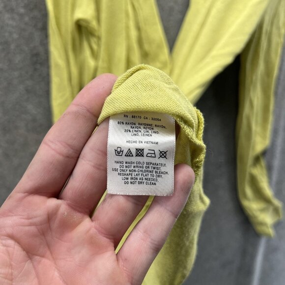 Pilcro And The Letterpress Cardigan Sweater Womens Medium Green Open Back Tie - Picture 8 of 11